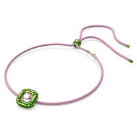 Dulcis necklace, Cushion cut, Green by SWAROVSKI