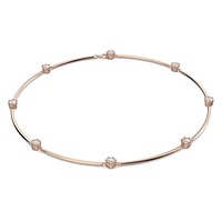 Constella necklace, Round cut, White, Rose gold-tone plated by SWAROVSKI