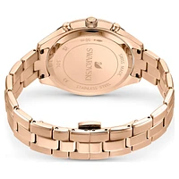 Octea lux sport watch, Swiss Made, Metal bracelet, Rose gold tone, Rose gold-tone finish by SWAROVSKI
