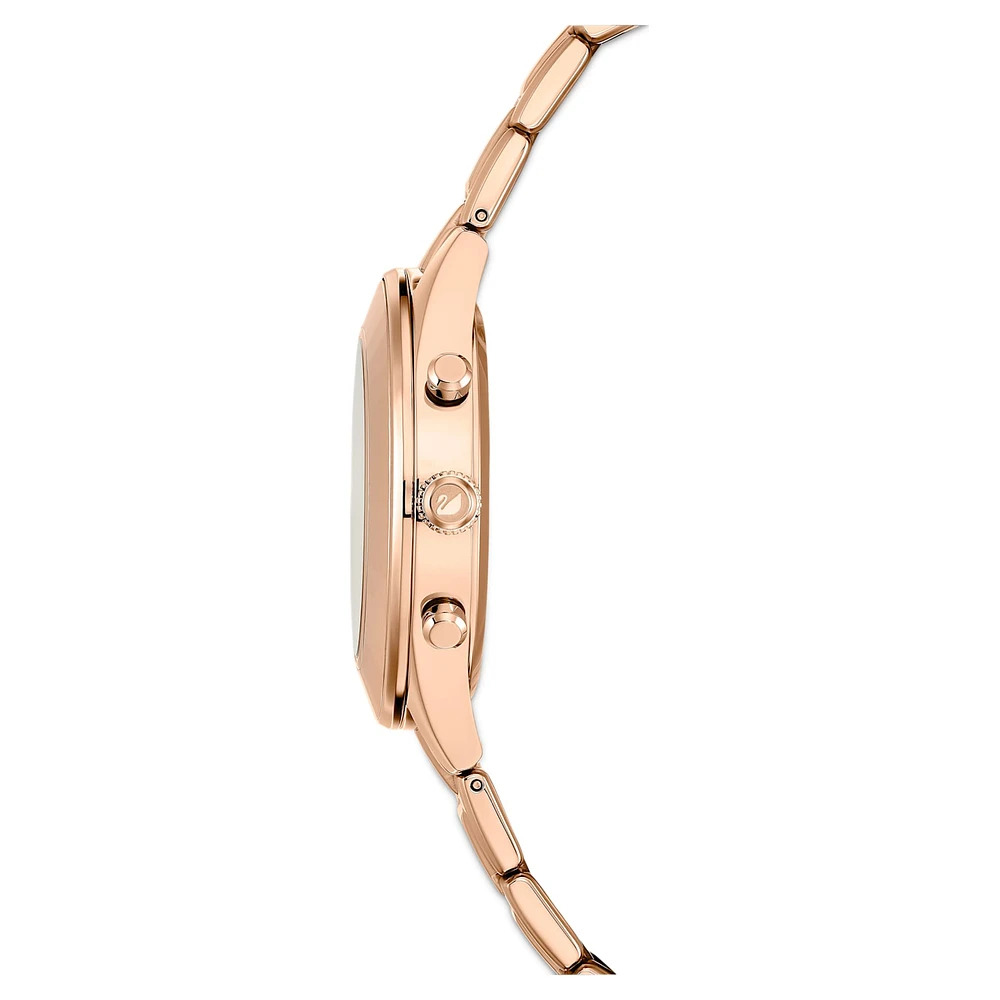 Octea lux sport watch, Swiss Made, Metal bracelet, Rose gold tone, Rose gold-tone finish by SWAROVSKI