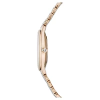 Attract watch, Swiss Made, Pavé, Crystal bracelet, Gold tone, Champagne gold-tone finish by SWAROVSKI