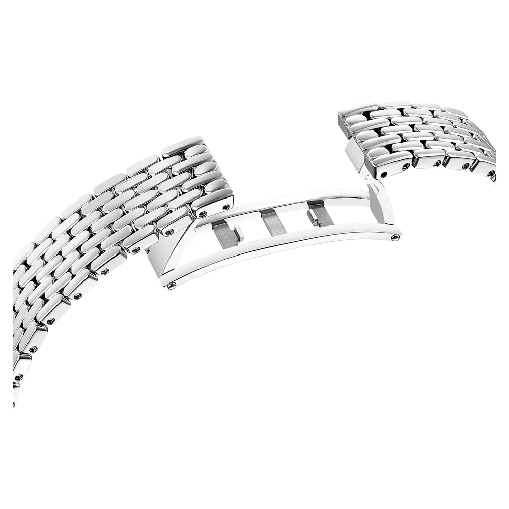 Attract watch, Swiss Made, Pavé, Metal bracelet, Silver Tone, Stainless steel by SWAROVSKI