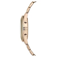 Octea lux sport watch, Swiss Made, Metal bracelet, Gold tone, Champagne gold-tone finish by SWAROVSKI