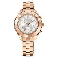 Octea lux sport watch, Swiss Made, Metal bracelet, Rose gold tone, Rose gold-tone finish by SWAROVSKI