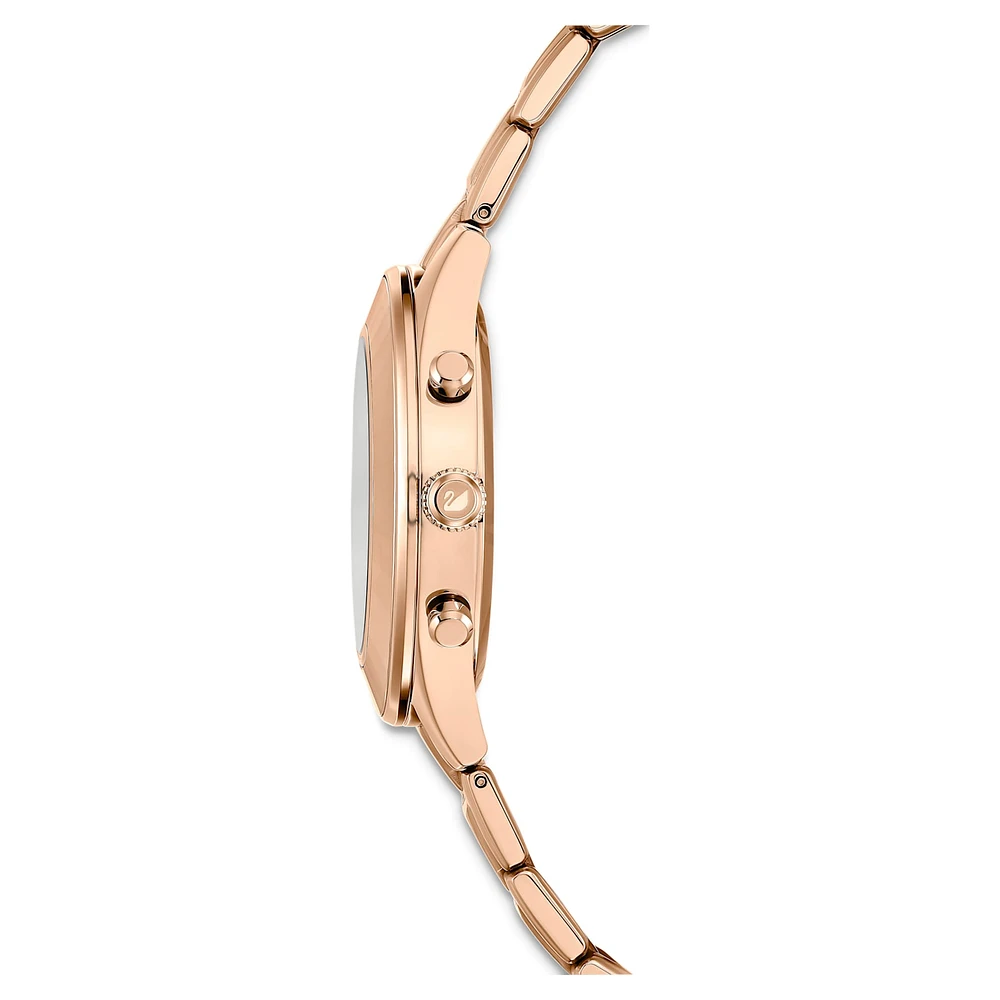Octea lux sport watch, Swiss Made, Metal bracelet, Rose gold tone, Rose gold-tone finish by SWAROVSKI