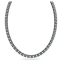 Millenia necklace, Square cut, Grey, Ruthenium plated by SWAROVSKI