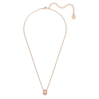 Una necklace, Octagon cut, Pink, Rose gold-tone plated by SWAROVSKI