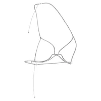 Millenia body chain, Round cut, White, Rhodium plated by SWAROVSKI