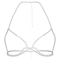 Millenia body chain, Round cut, White, Rhodium plated by SWAROVSKI
