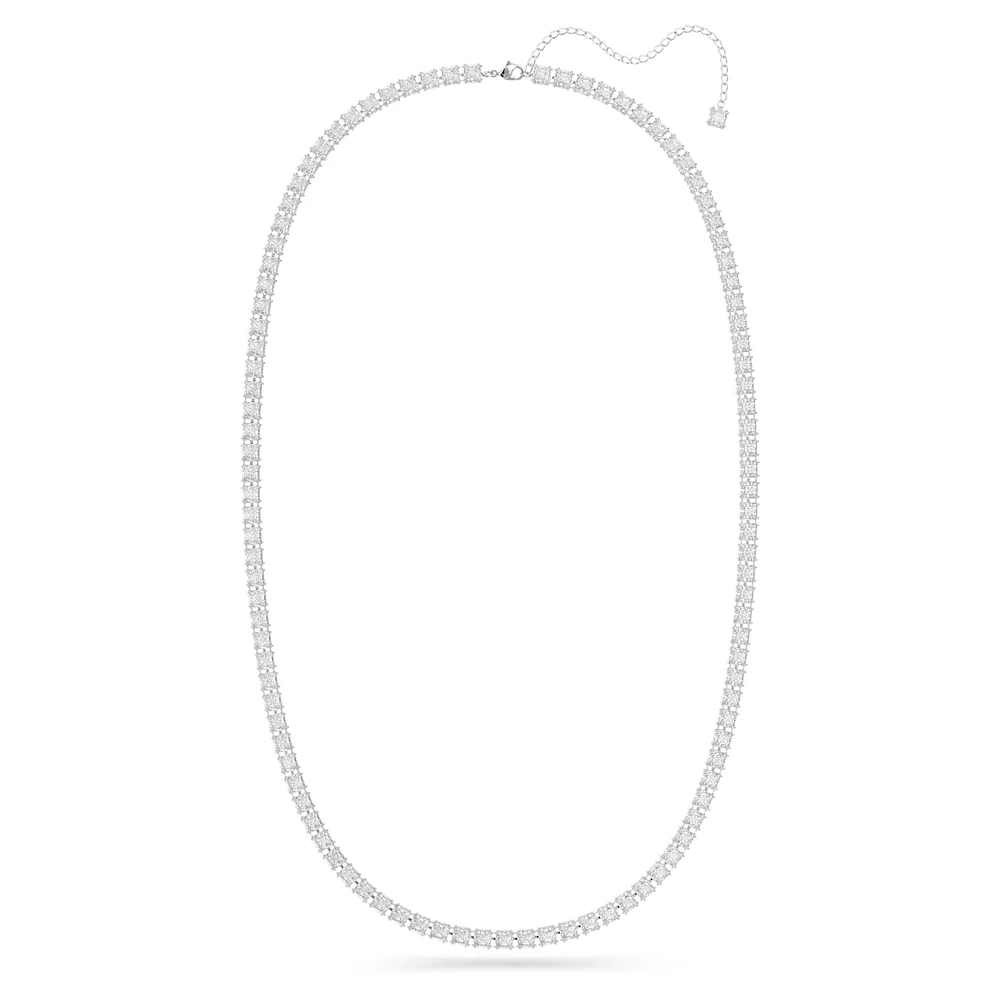 Belt, Square cut, White, Rhodium plated by SWAROVSKI