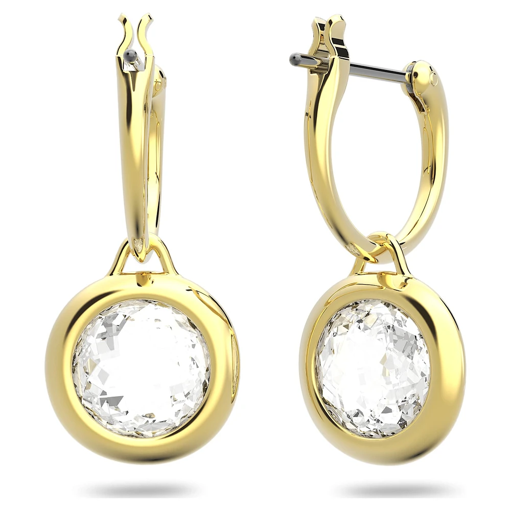 Tahlia earrings, White, Gold-tone plated by SWAROVSKI