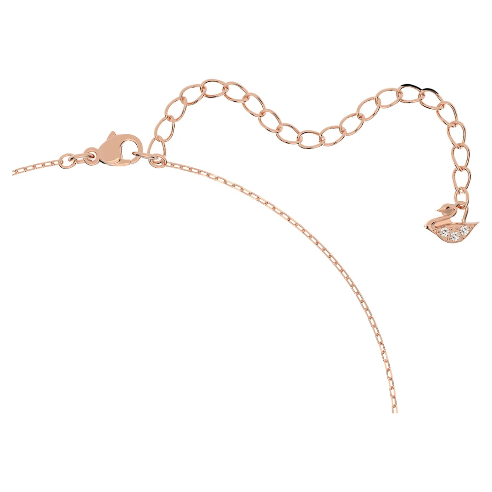 Attract set, Round cut, White, Rose gold-tone plated by SWAROVSKI