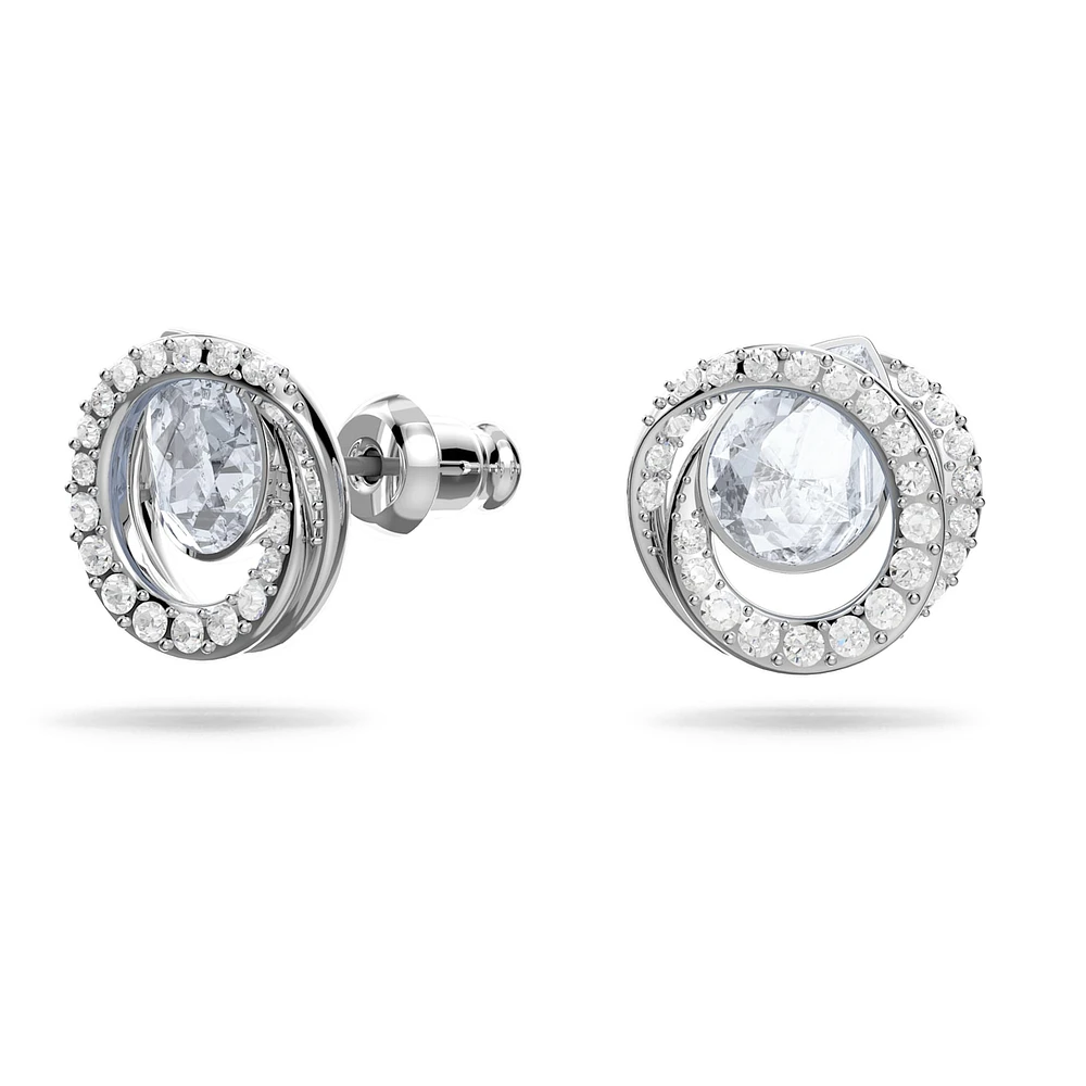 Generation stud earrings, Pear shape, Blue, Rhodium plated by SWAROVSKI