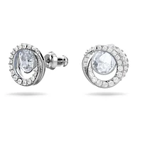 Generation stud earrings, Pear shape, Blue, Rhodium plated by SWAROVSKI