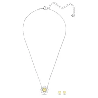 Idyllia set, Mixed cuts, Sun, Yellow, Mixed metal finish by SWAROVSKI
