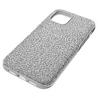 High smartphone case, iPhone® 12/12 Pro, Silver Tone by SWAROVSKI
