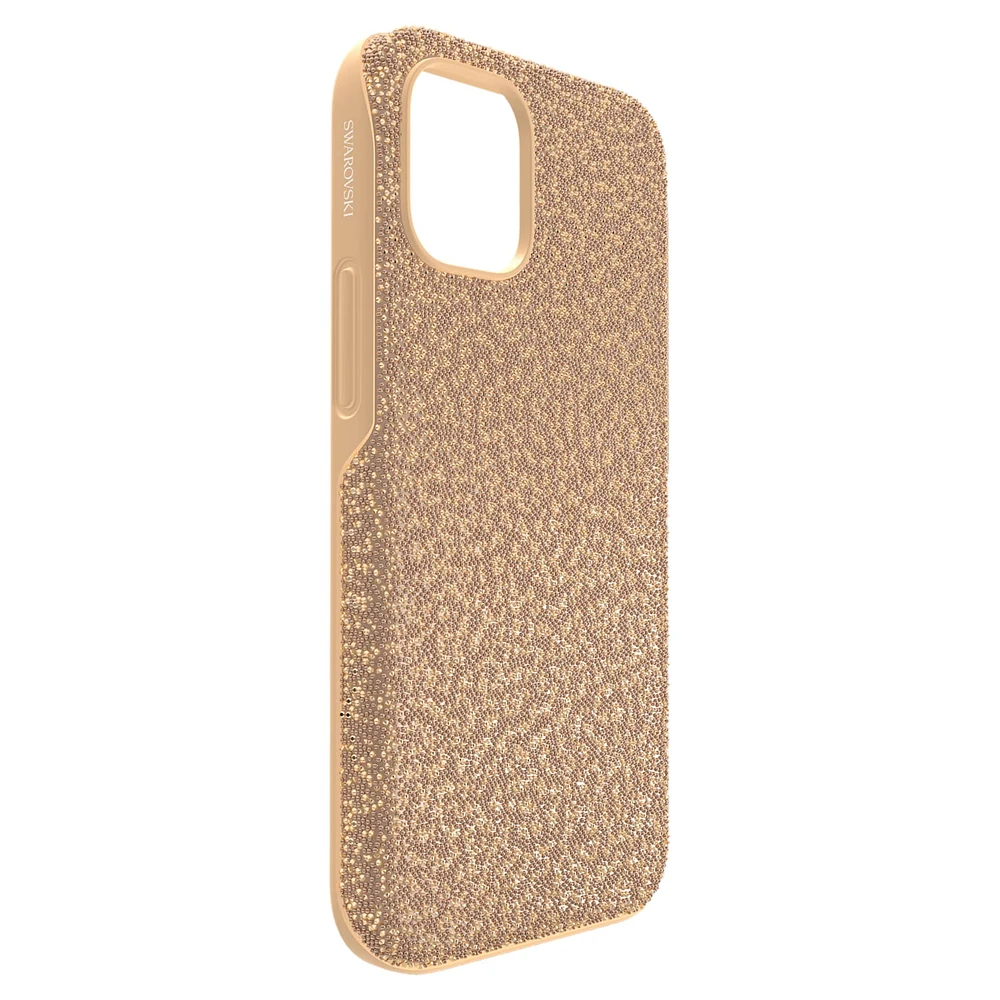 High smartphone case, iPhone® 12 mini, Gold tone by SWAROVSKI