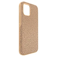 High smartphone case, iPhone® 12 mini, Gold tone by SWAROVSKI