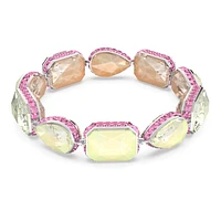 Chroma Tennis bracelet, Magnetic closure, Mixed cuts, Multicoloured, Rhodium plated by SWAROVSKI