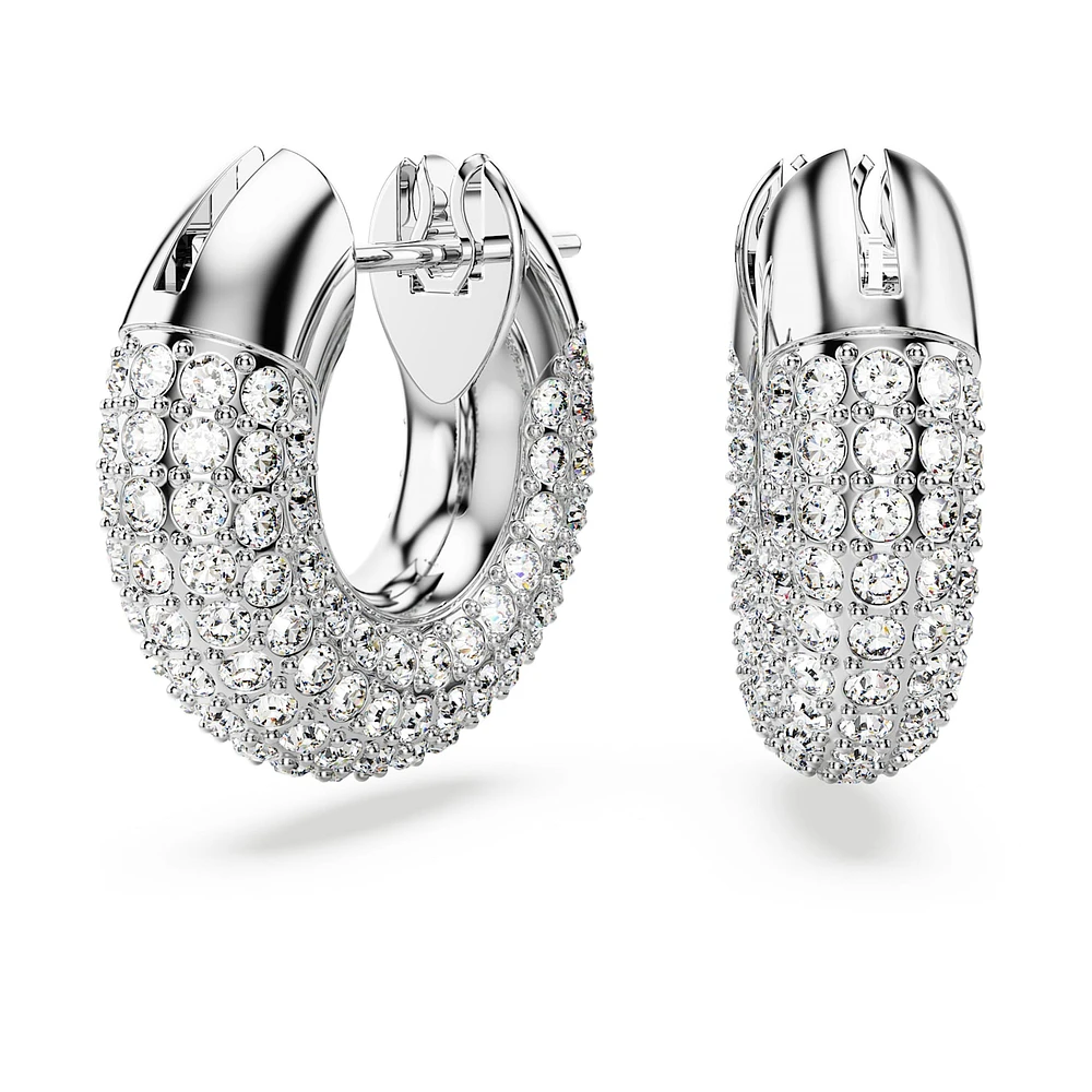 Dextera hoop earrings, Small, White