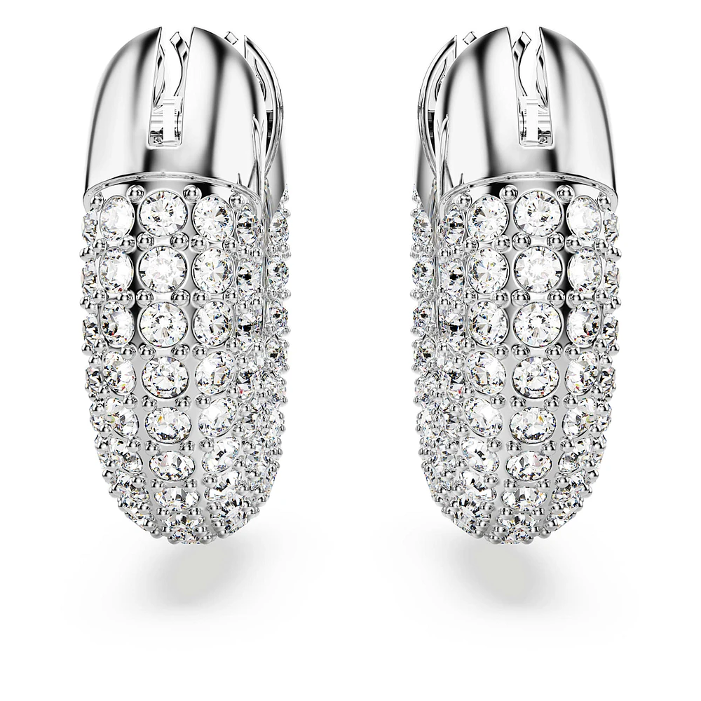Dextera hoop earrings, Small, White