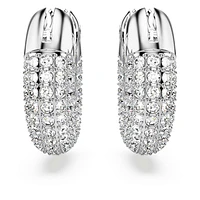 Dextera hoop earrings, Small, White