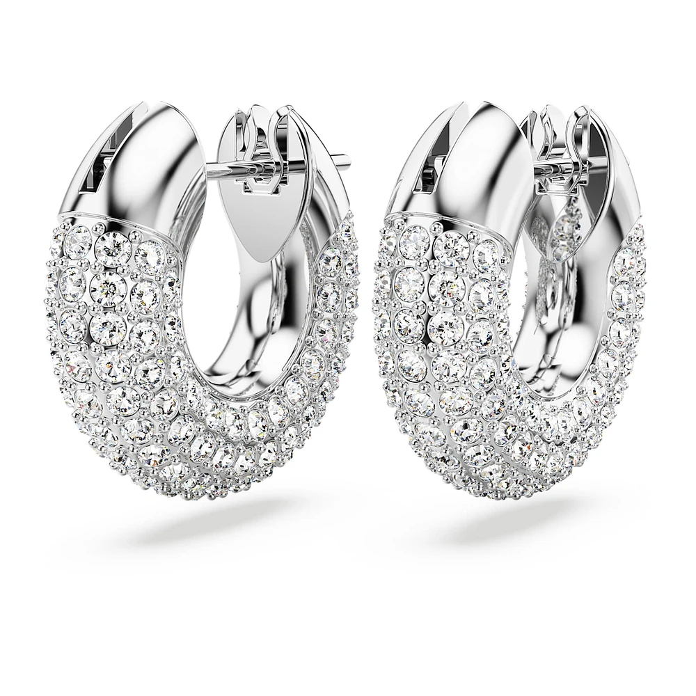 Dextera hoop earrings, Small, White