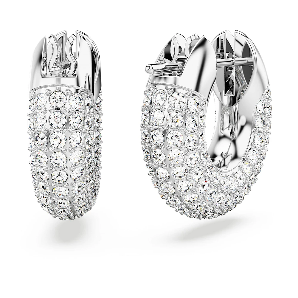 Dextera hoop earrings, Small, White
