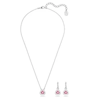Una set, Trilliant cut, Pink, Rhodium plated by SWAROVSKI