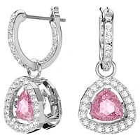 Una set, Trilliant cut, Pink, Rhodium plated by SWAROVSKI