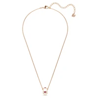 Una pendant, Round cut, Oval shape, Red, Rose gold-tone plated by SWAROVSKI