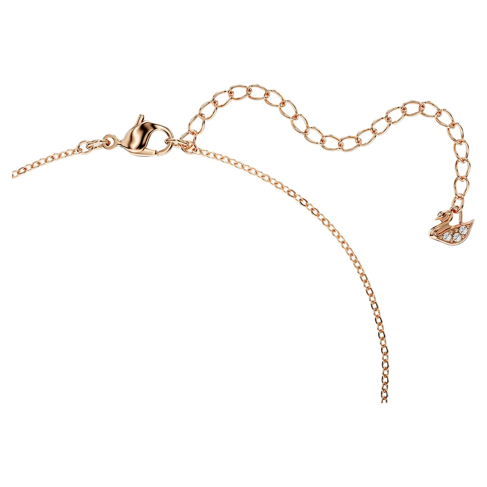 Una pendant, Round cut, Oval shape, Red, Rose gold-tone plated by SWAROVSKI