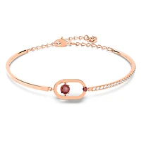 Una bracelet, Round cut, Oval shape, Red, Rose gold-tone plated by SWAROVSKI