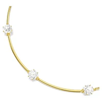 Constella choker, Round cut, White, Shiny gold-tone plated by SWAROVSKI