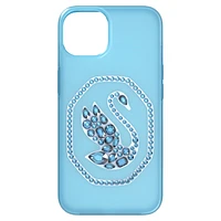 Smartphone case, Swan, iPhone® 13 Pro, Blue by SWAROVSKI
