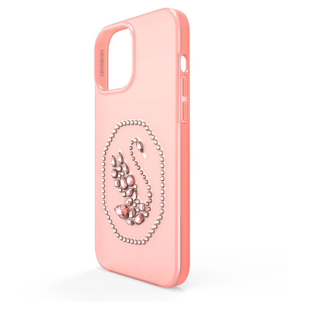 Smartphone case, Swan, iPhone® 13 Pro Max, Pale pink by SWAROVSKI