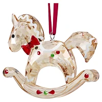 Holiday Cheers Gingerbread Rocking Horse Ornament by SWAROVSKI