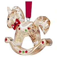 Holiday Cheers Gingerbread Rocking Horse Ornament by SWAROVSKI