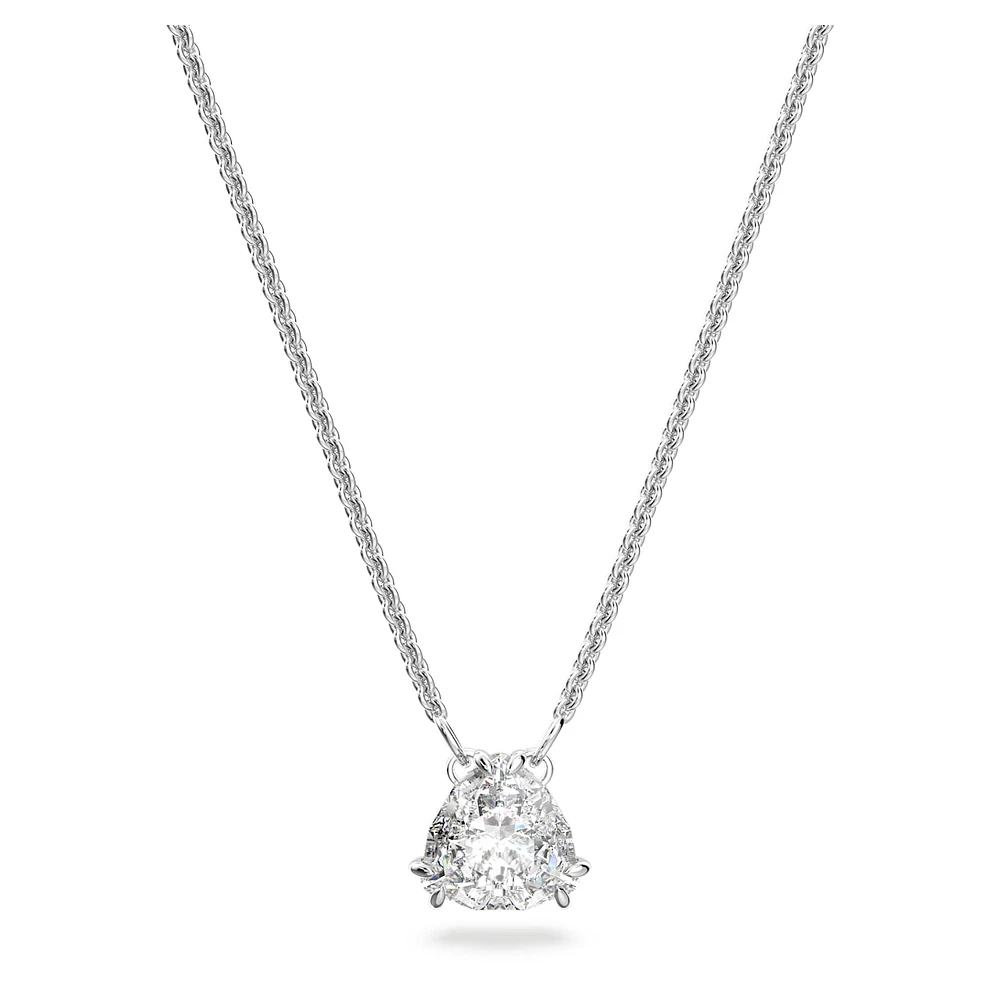 Millenia pendant, Trilliant cut, White, Rhodium plated by SWAROVSKI