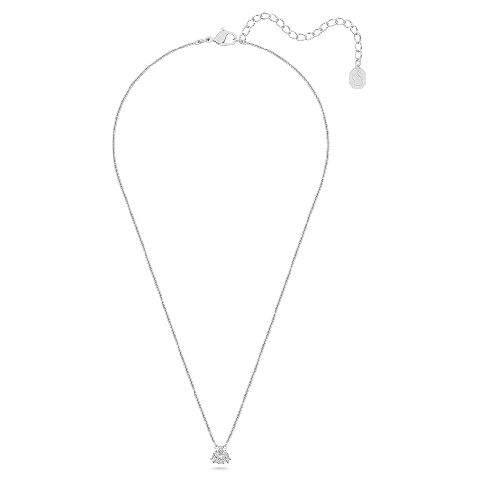 Millenia pendant, Trilliant cut, White, Rhodium plated by SWAROVSKI