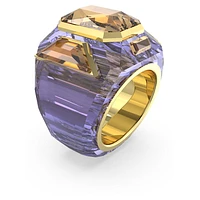 Chroma cocktail ring, Purple, Gold-tone plated by SWAROVSKI
