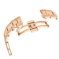 Octea lux sport watch, Swiss Made, Metal bracelet, Red, Rose gold-tone finish by SWAROVSKI