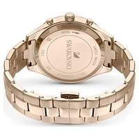 Octea lux sport watch, Swiss Made, Metal bracelet, Blue, Champagne gold-tone finish by SWAROVSKI