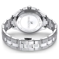 Octea lux sport watch, Swiss Made, Metal bracelet, Purple, Stainless steel by SWAROVSKI