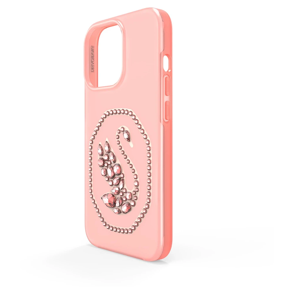 Smartphone case, Swan, iPhone® 13, Pale pink by SWAROVSKI