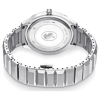 Dextera 3-hand watch, 37mm, Swiss Made, Metal bracelet, Silver Tone, Stainless steel by SWAROVSKI