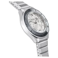 Dextera 3-hand watch, 37mm, Swiss Made, Metal bracelet, Silver Tone, Stainless steel by SWAROVSKI