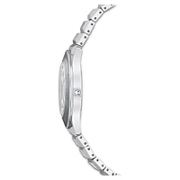 Dextera 3-hand watch, 37mm, Swiss Made, Metal bracelet, Silver Tone, Stainless steel by SWAROVSKI