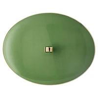 Signum bowl, Porcelain, Green by SWAROVSKI