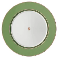 Signum dinner plate, Porcelain, Green by SWAROVSKI